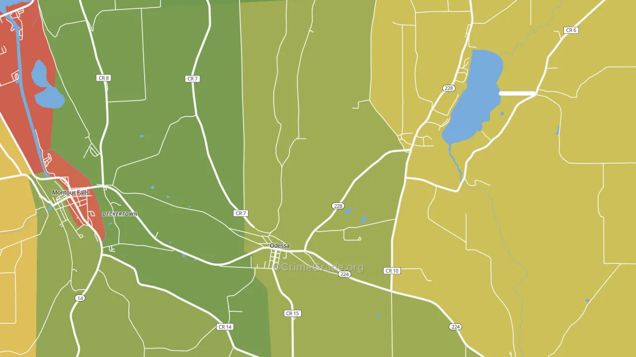 14869, NY Map of Drug-Related Crime Rates