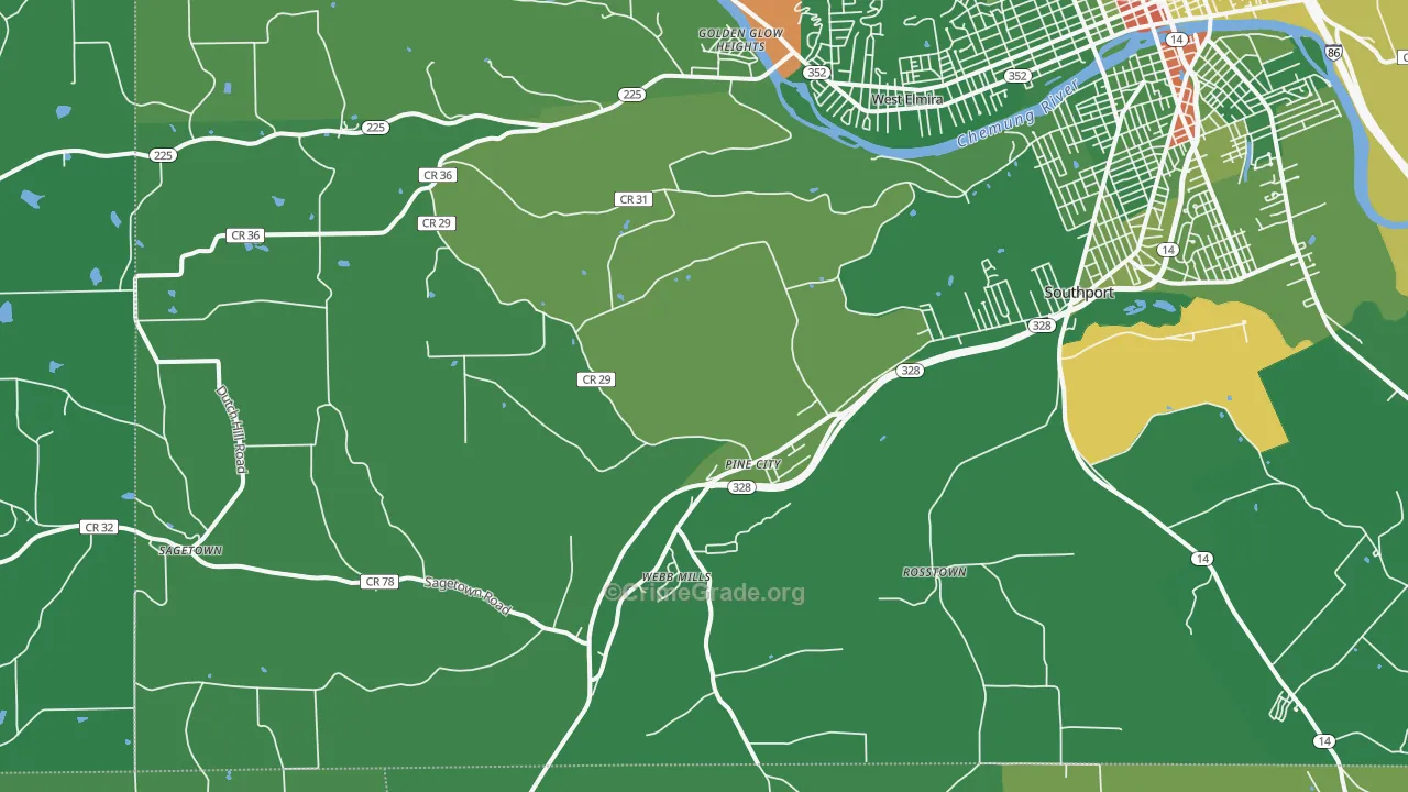 14871, NY Map of Drug-Related Crime Rates