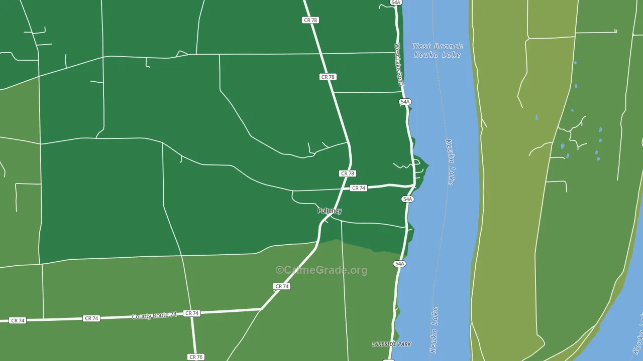 14874, NY Map of Drug-Related Crime Rates