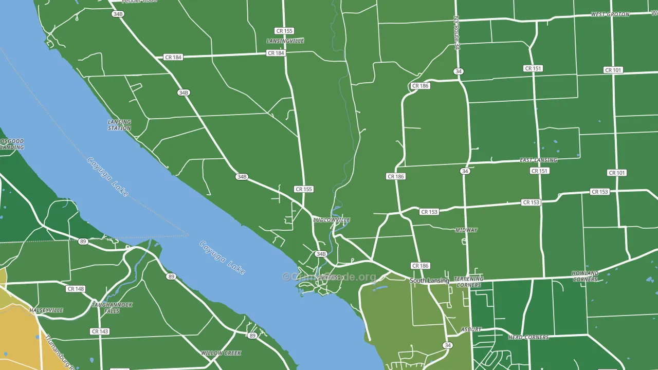 14882, NY Map of Drug-Related Crime Rates
