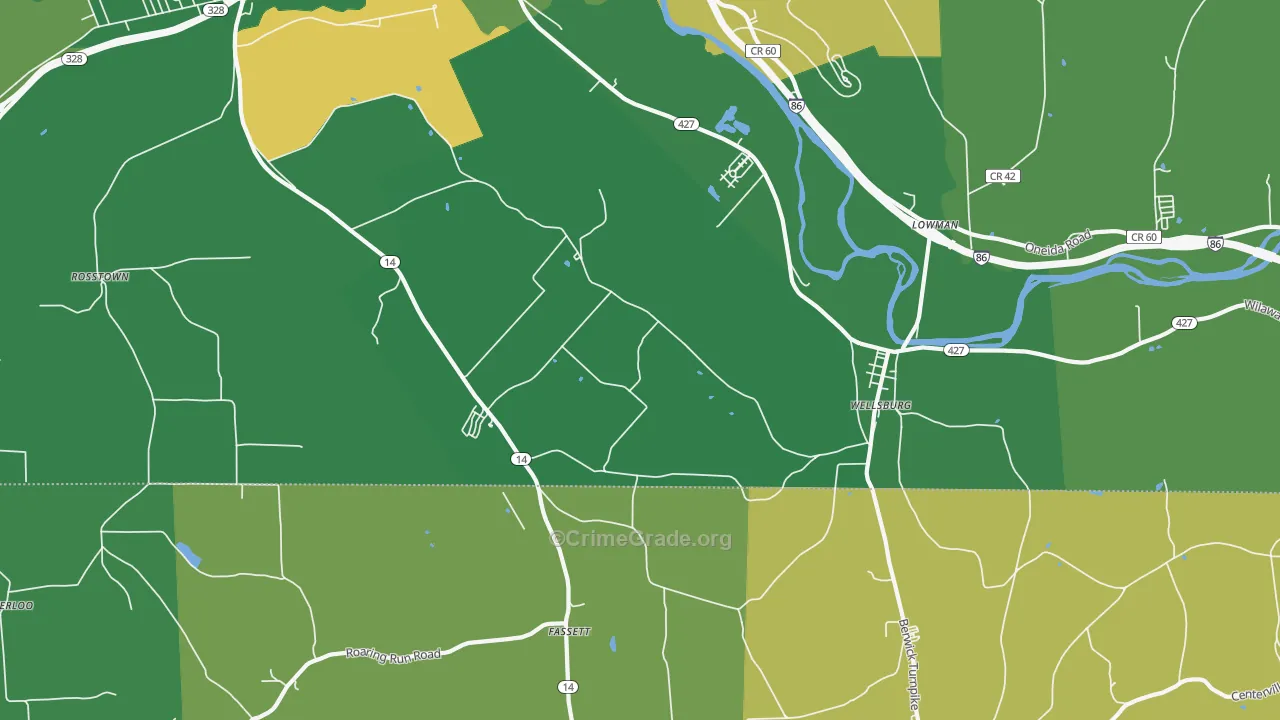 14894, NY Map of Drug-Related Crime Rates