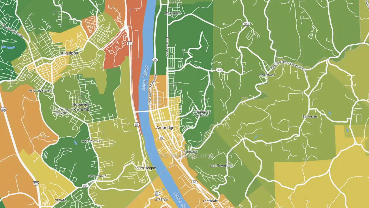15003, PA Map of Drug-Related Crime Rates