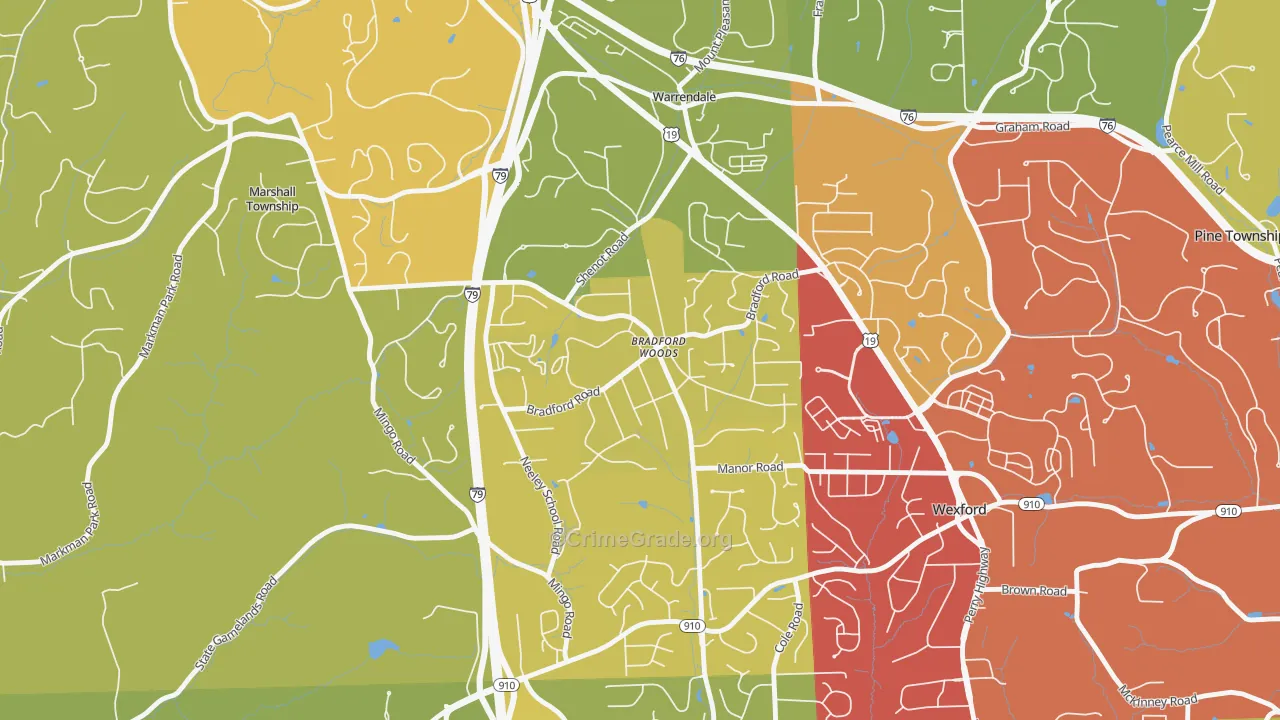 15015, PA Map of Drug-Related Crime Rates