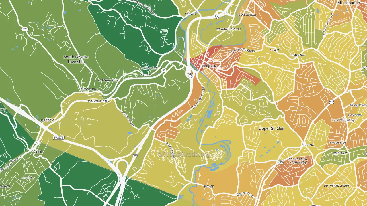 15017, PA Map of Drug-Related Crime Rates
