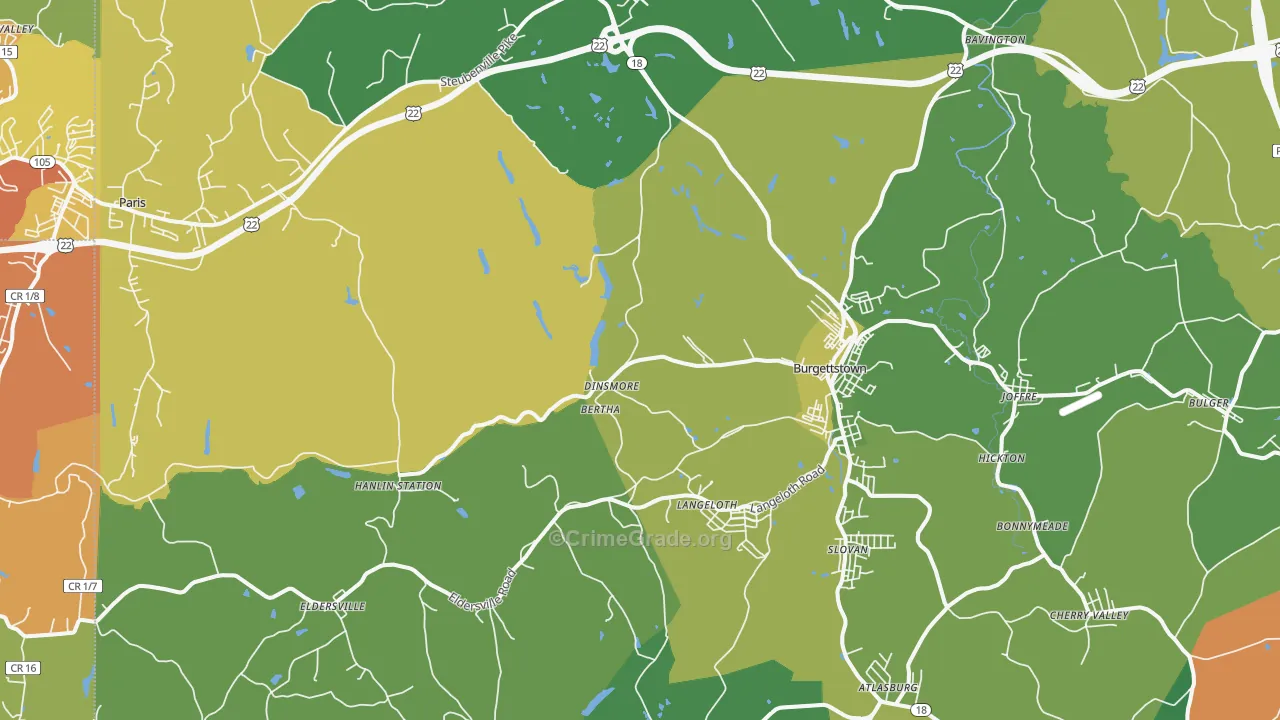 15021, PA Map of Drug-Related Crime Rates