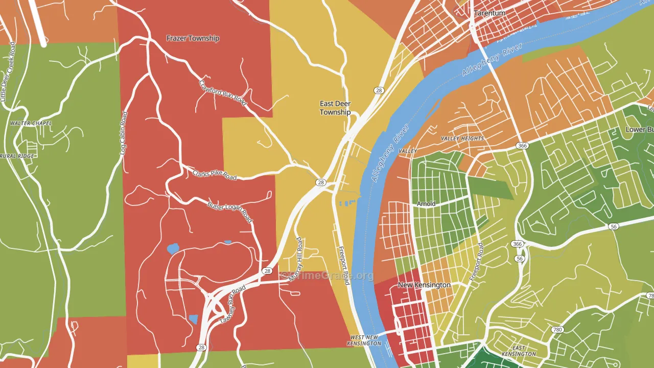15030, PA Map of Drug-Related Crime Rates