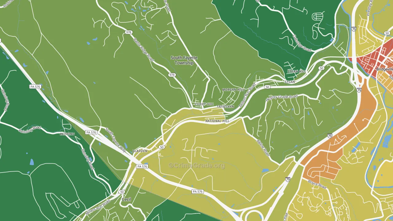 15031, PA Map of Drug-Related Crime Rates