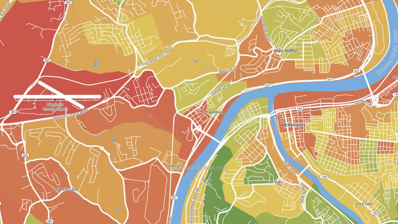 15034, PA Map of Drug-Related Crime Rates