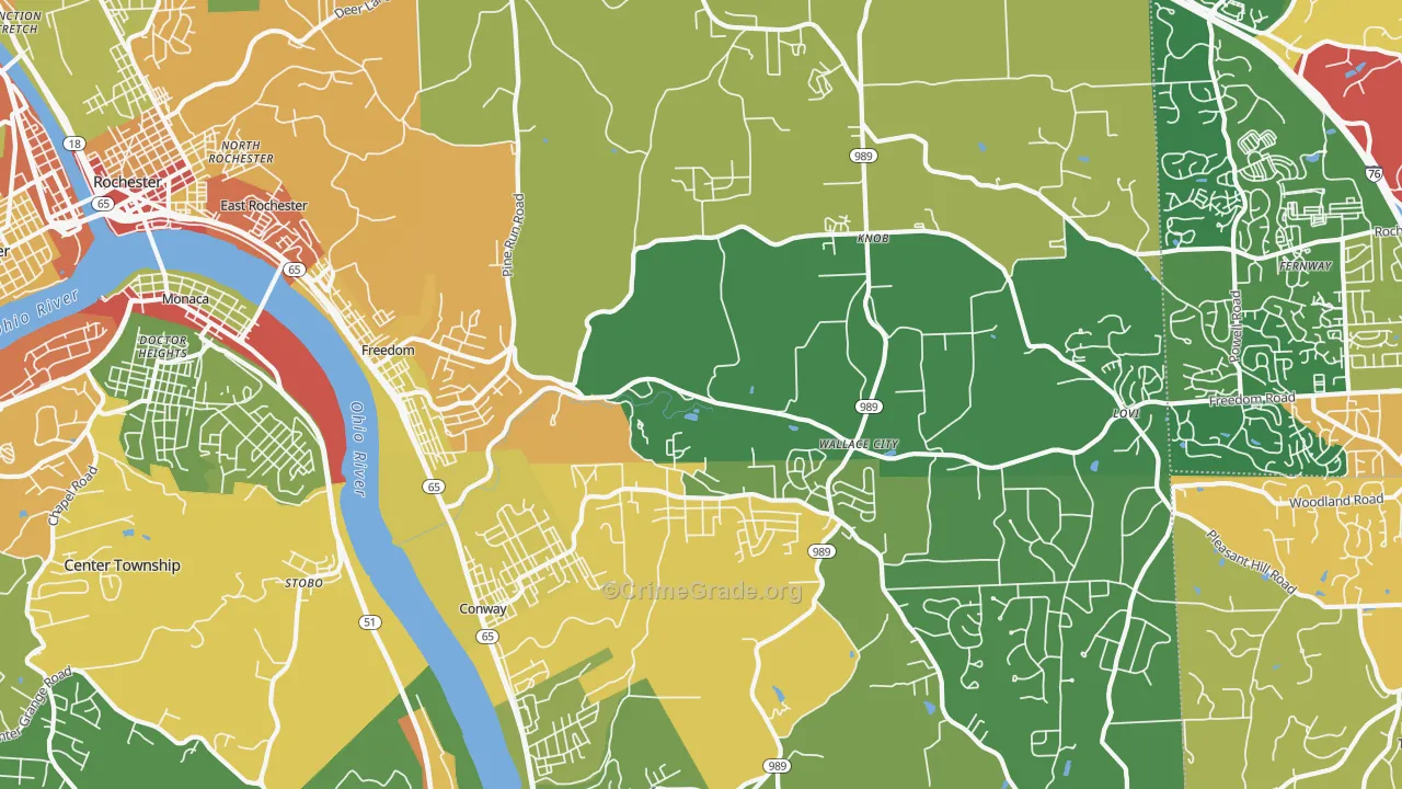 15042, PA Map of Drug-Related Crime Rates