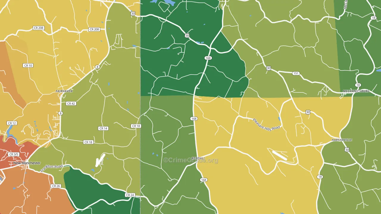 15043, PA Map of Drug-Related Crime Rates