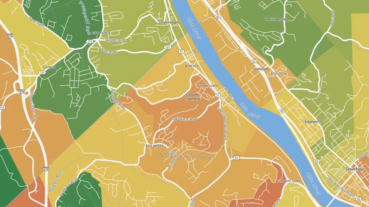 15046, PA Map of Drug-Related Crime Rates