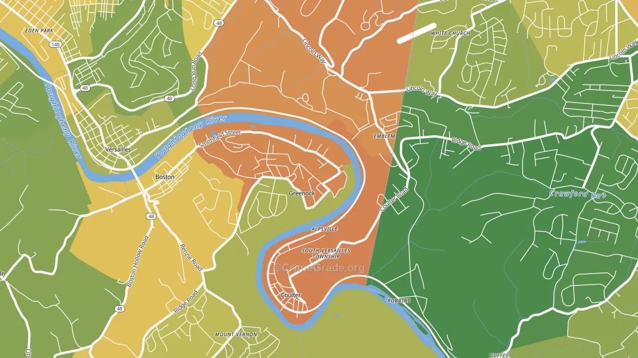 15047, PA Map of Drug-Related Crime Rates