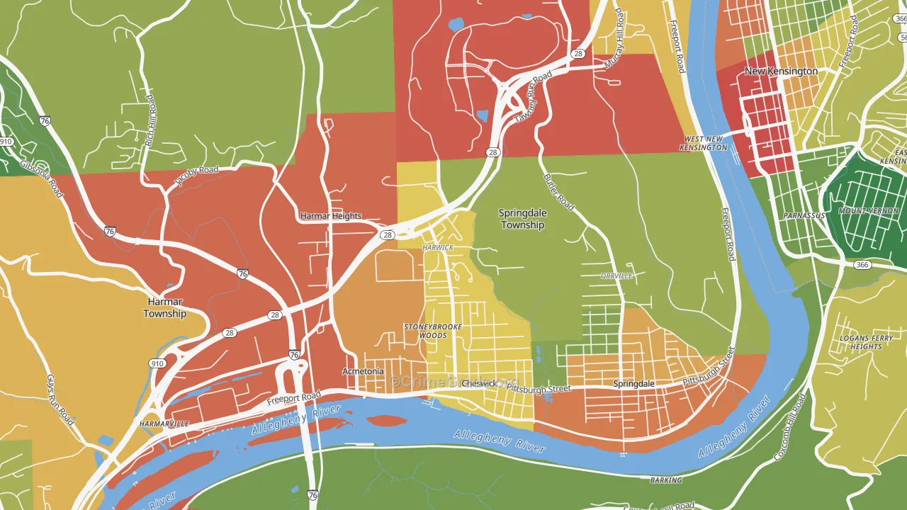 15049, PA Map of Drug-Related Crime Rates