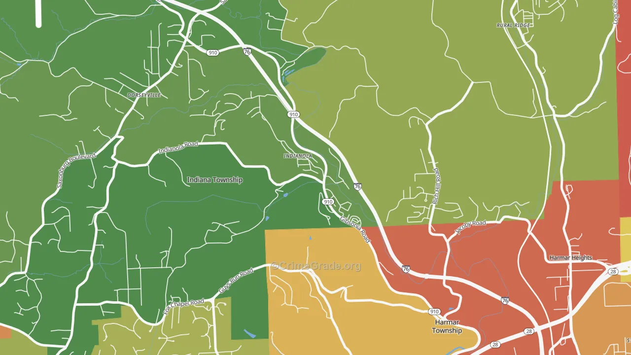 15051, PA Map of Drug-Related Crime Rates