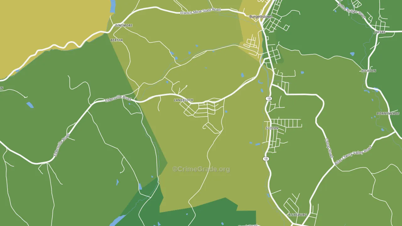 15054, PA Map of Drug-Related Crime Rates
