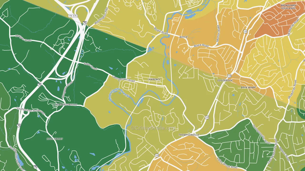 15055, PA Map of Drug-Related Crime Rates