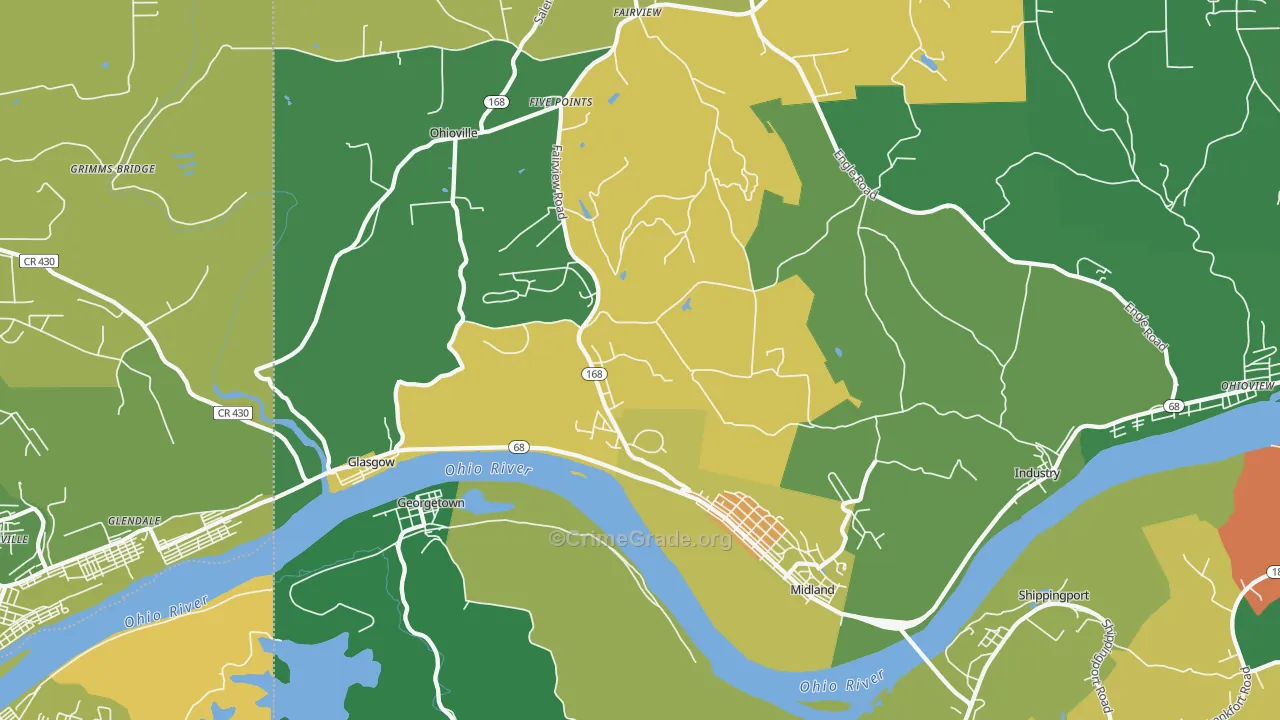 15059, PA Map of Drug-Related Crime Rates