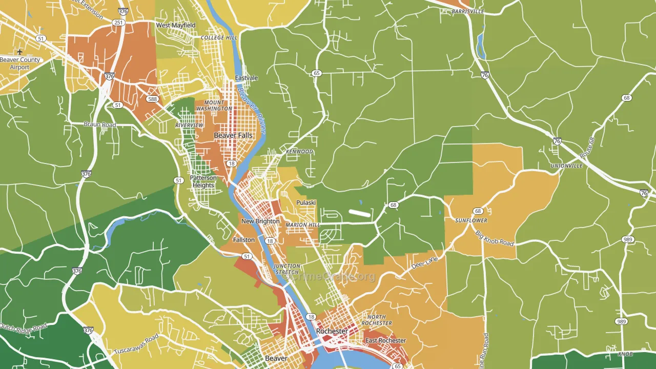 15066, PA Map of Drug-Related Crime Rates