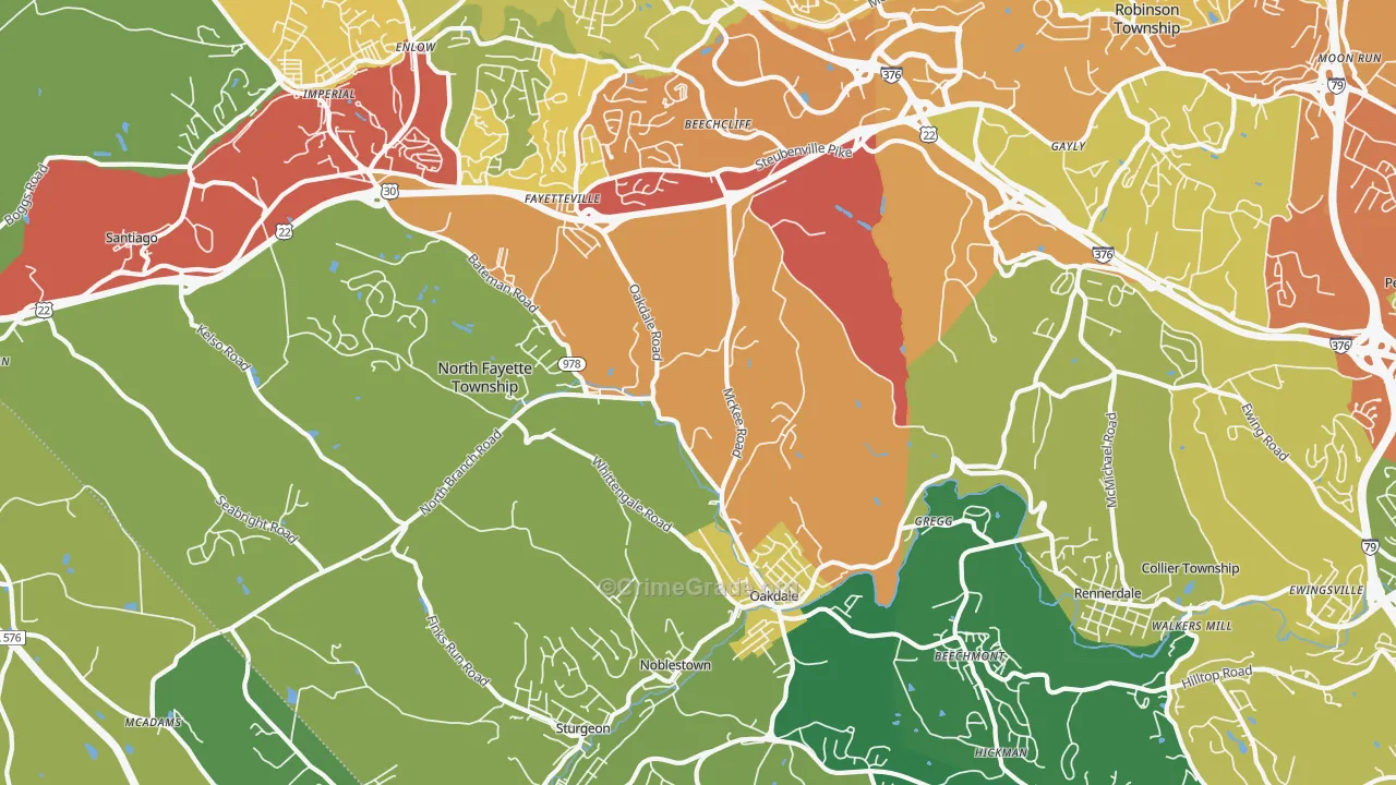 15071, PA Map of Drug-Related Crime Rates
