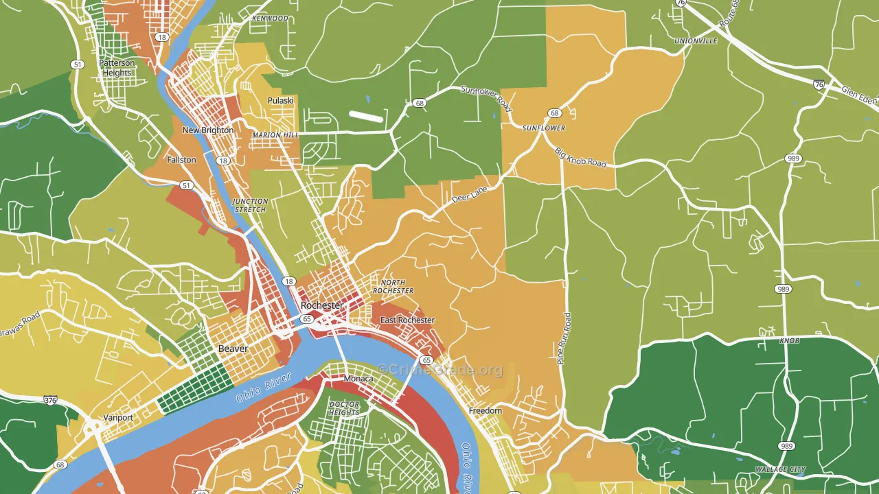 15074, PA Map of Drug-Related Crime Rates
