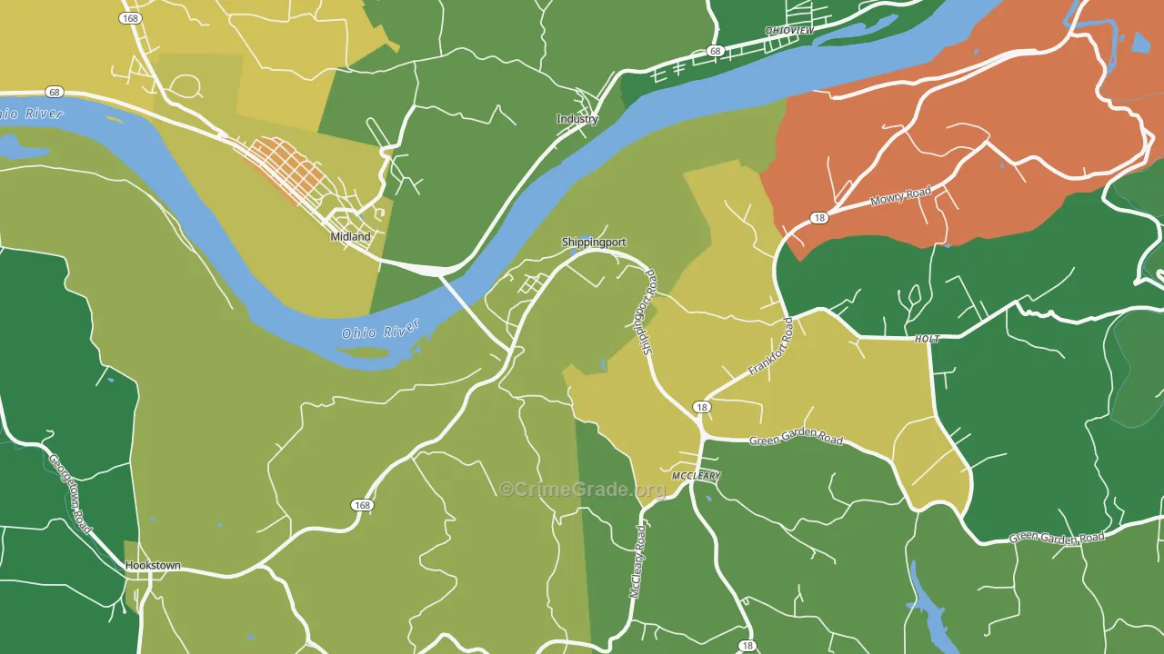15077, PA Map of Drug-Related Crime Rates