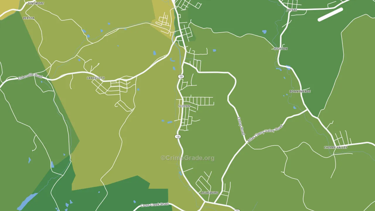 15078, PA Map of Drug-Related Crime Rates