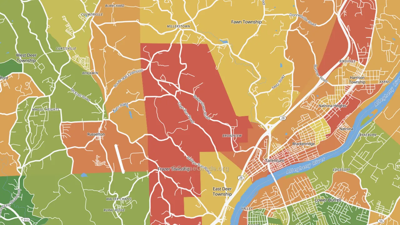 15084, PA Map of Drug-Related Crime Rates