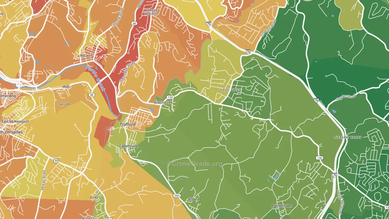 15085, PA Map of Drug-Related Crime Rates