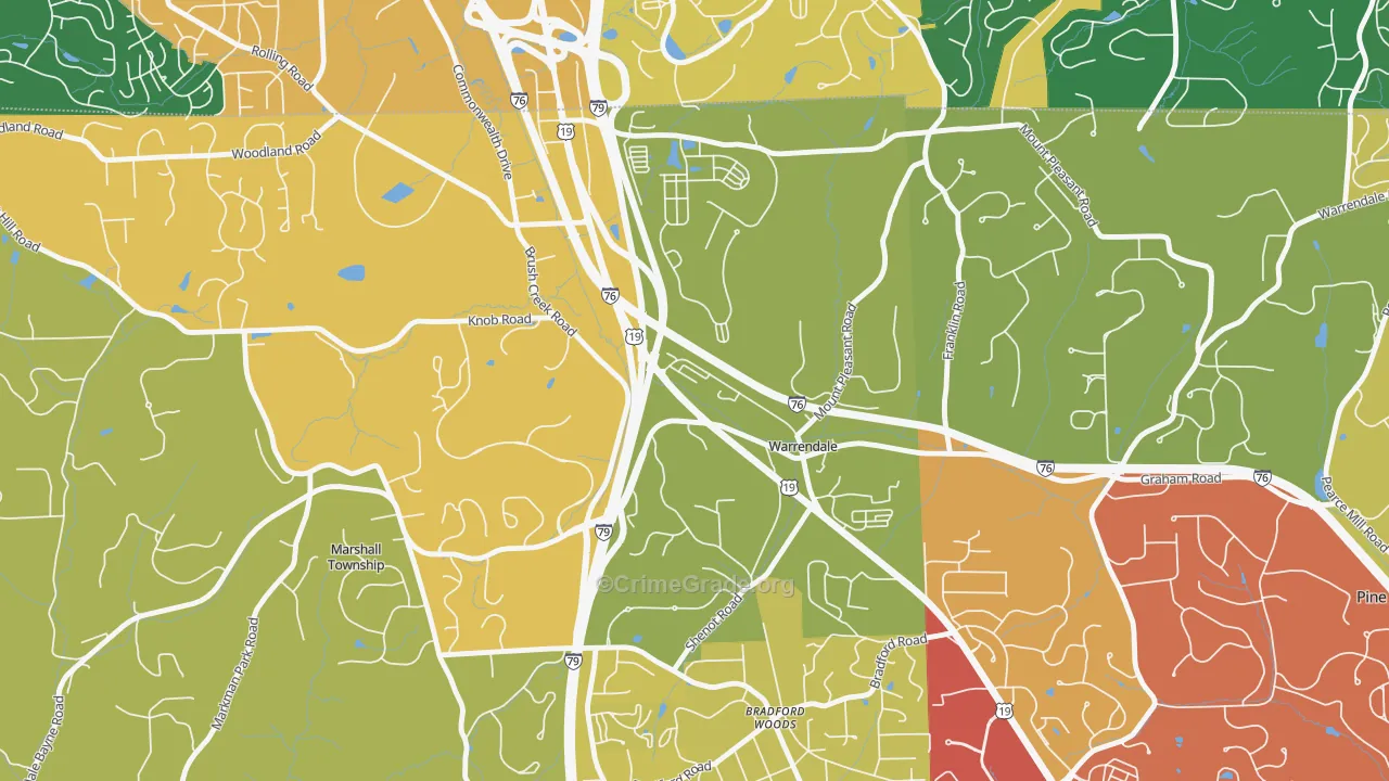 15086, PA Map of Drug-Related Crime Rates