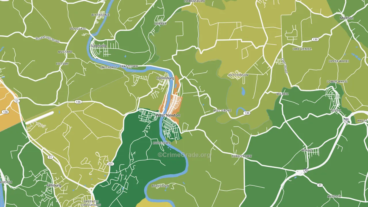 15089, PA Map of Drug-Related Crime Rates