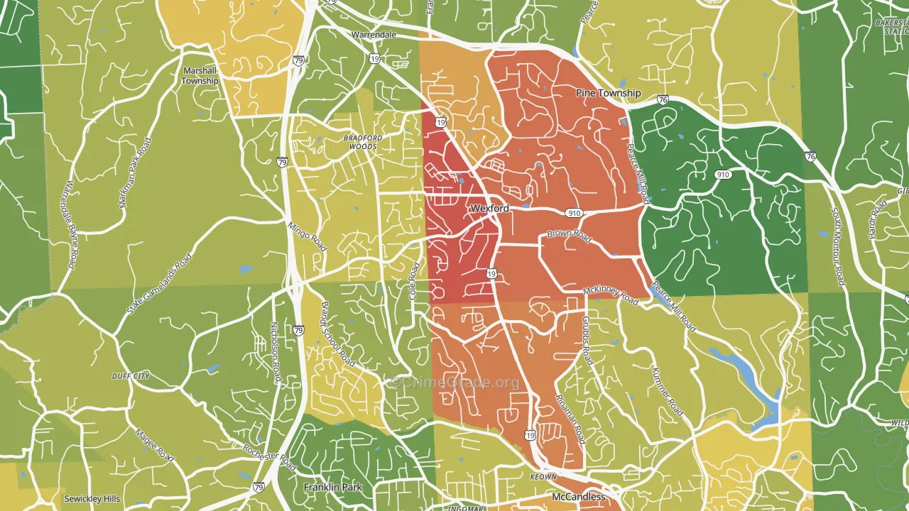 15090, PA Map of Drug-Related Crime Rates