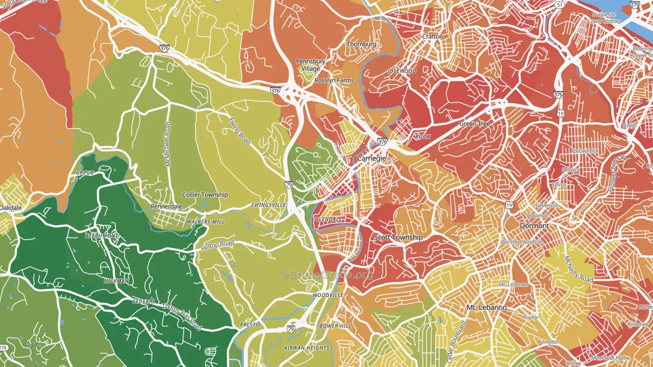 15106, PA Map of Drug-Related Crime Rates