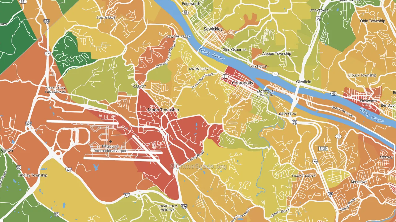 15108, PA Map of Drug-Related Crime Rates