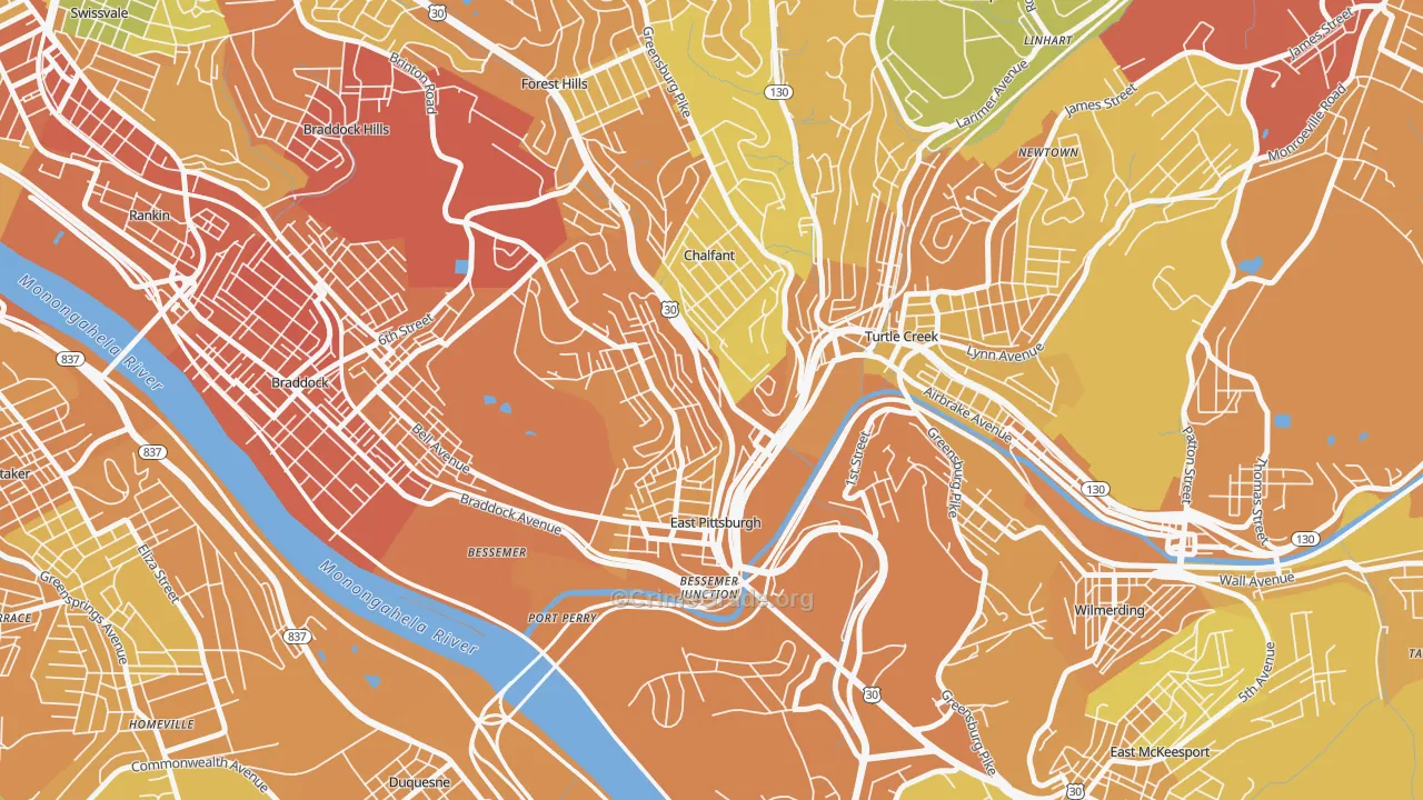 15112, PA Map of Drug-Related Crime Rates