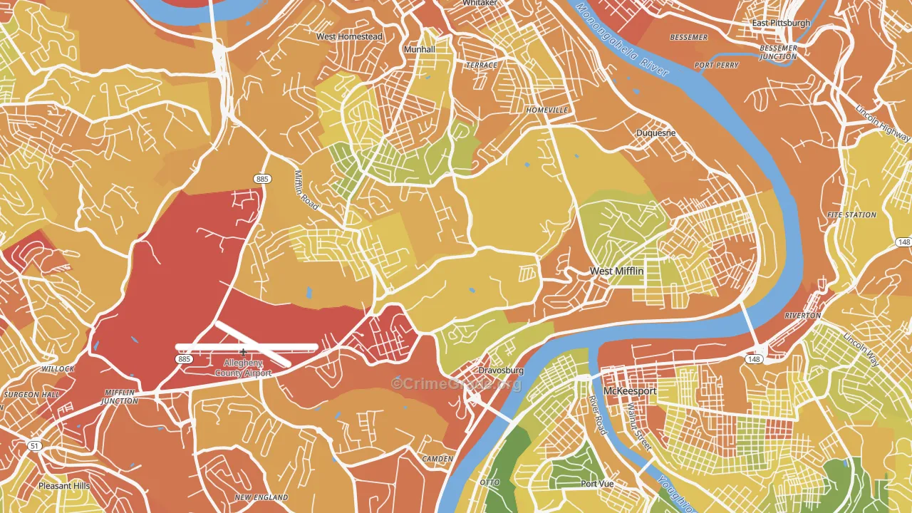 15122, PA Map of Drug-Related Crime Rates