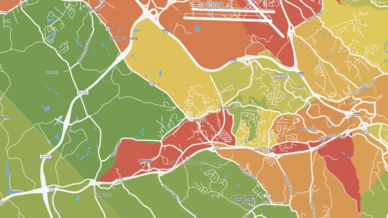 15126, PA Map of Drug-Related Crime Rates