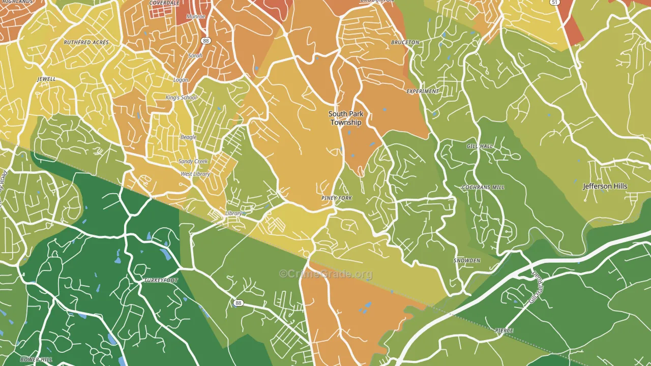 15129, PA Map of Drug-Related Crime Rates