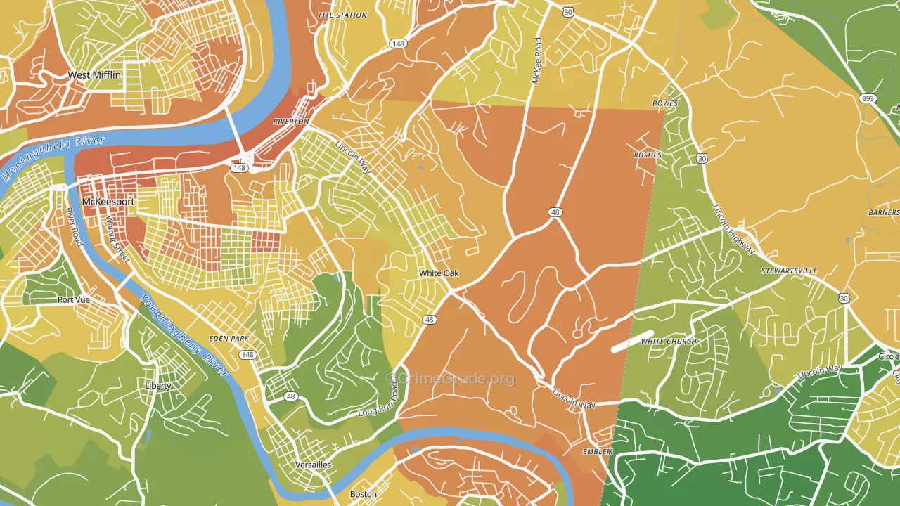 15131, PA Map of Drug-Related Crime Rates