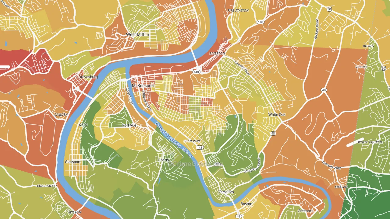 15132, PA Map of Drug-Related Crime Rates