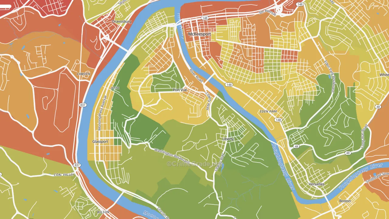 15133, PA Map of Drug-Related Crime Rates