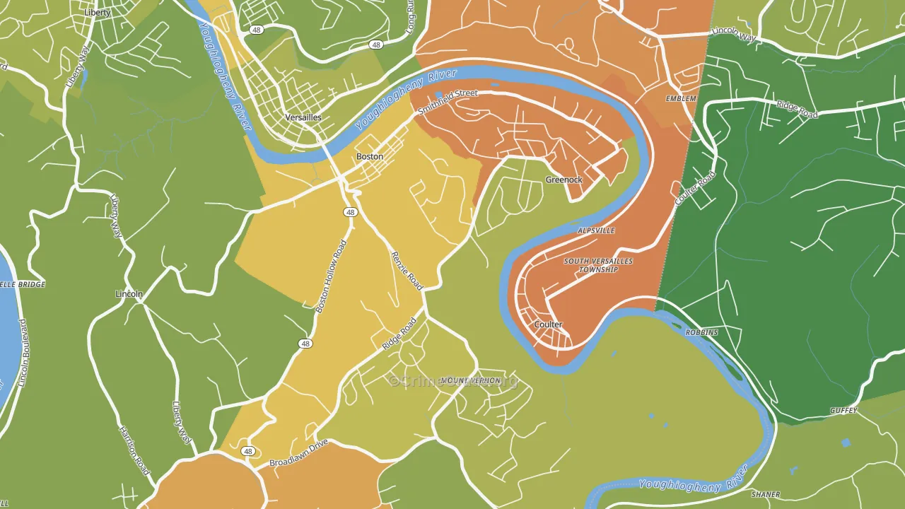 15135, PA Map of Drug-Related Crime Rates