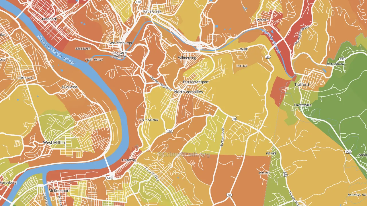 15137, PA Map of Drug-Related Crime Rates