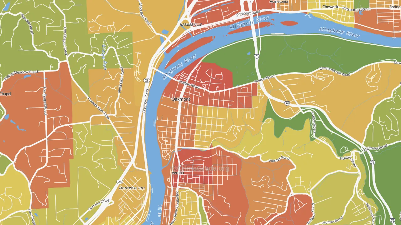 15139, PA Map of Drug-Related Crime Rates