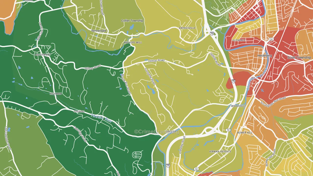 15142, PA Map of Drug-Related Crime Rates