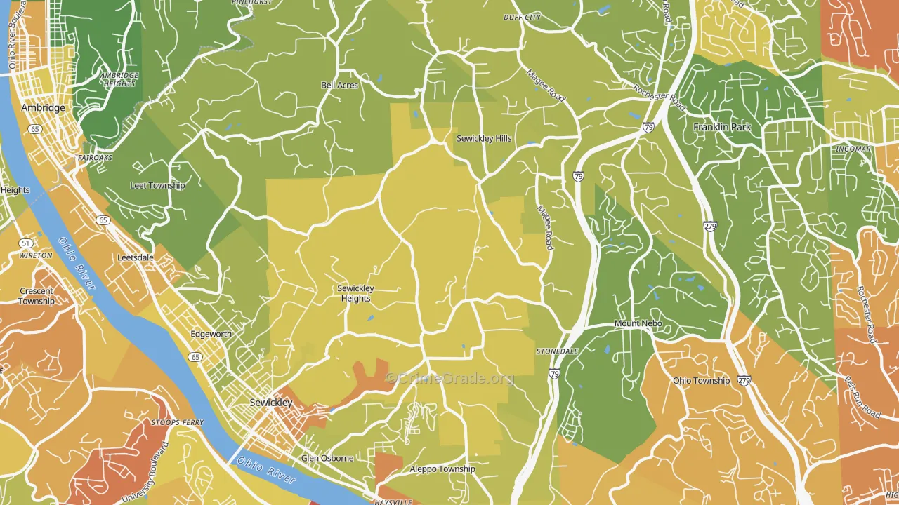 15143, PA Map of Drug-Related Crime Rates