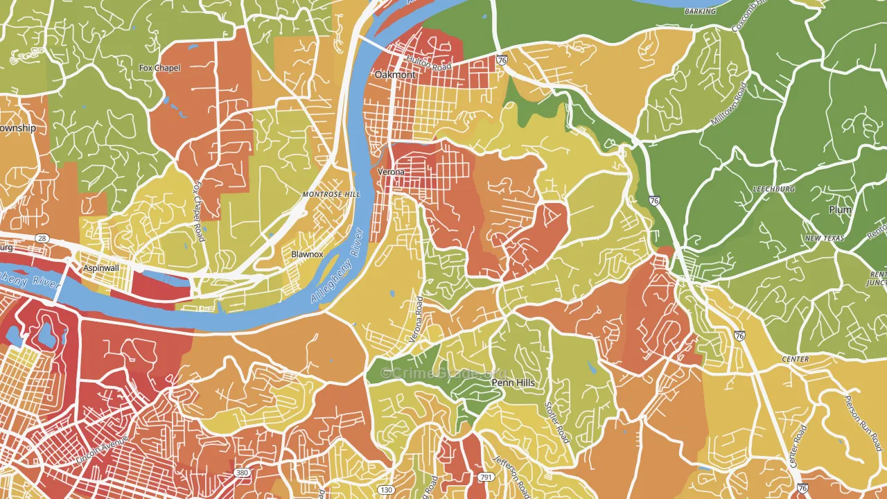 15147, PA Map of Drug-Related Crime Rates