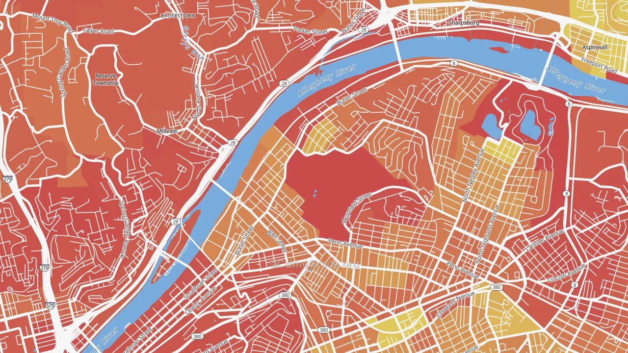 15201, PA Map of Drug-Related Crime Rates