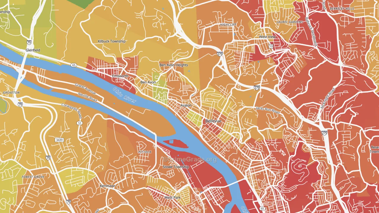 15202, PA Map of Drug-Related Crime Rates