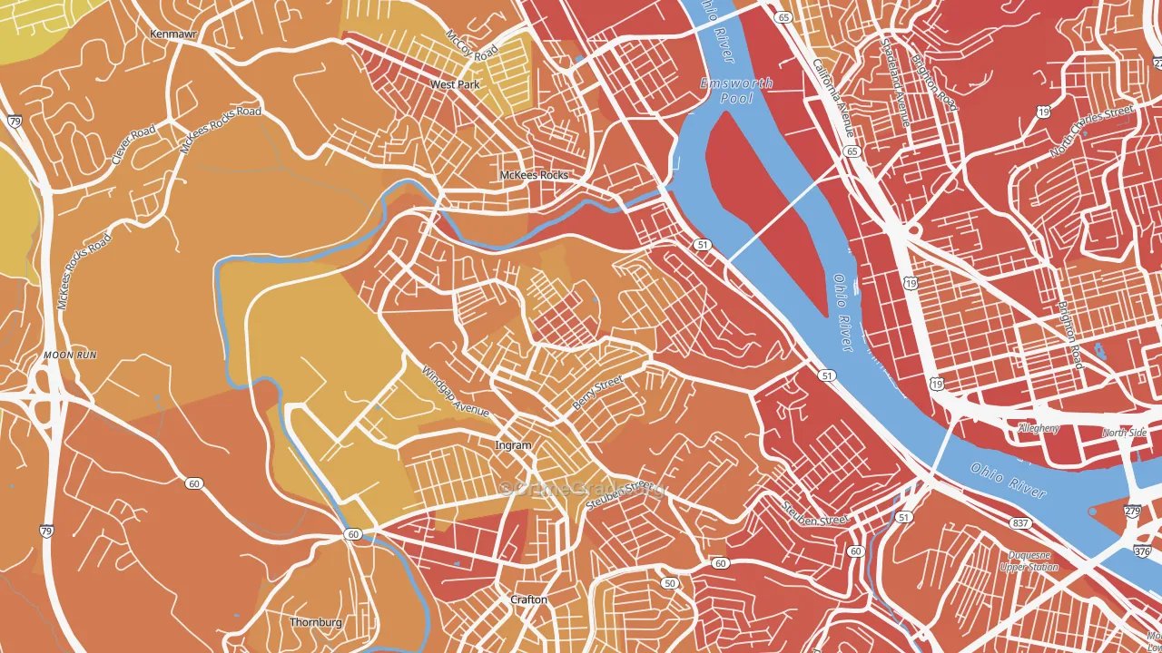 15204, PA Map of Drug-Related Crime Rates