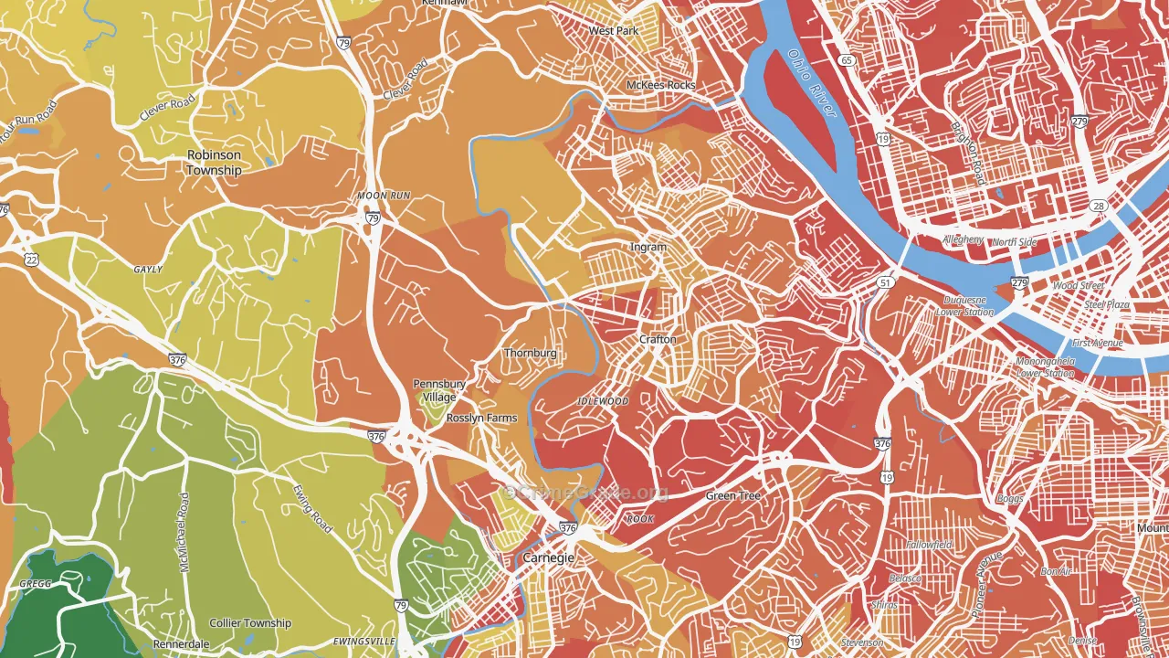 15205, PA Map of Drug-Related Crime Rates